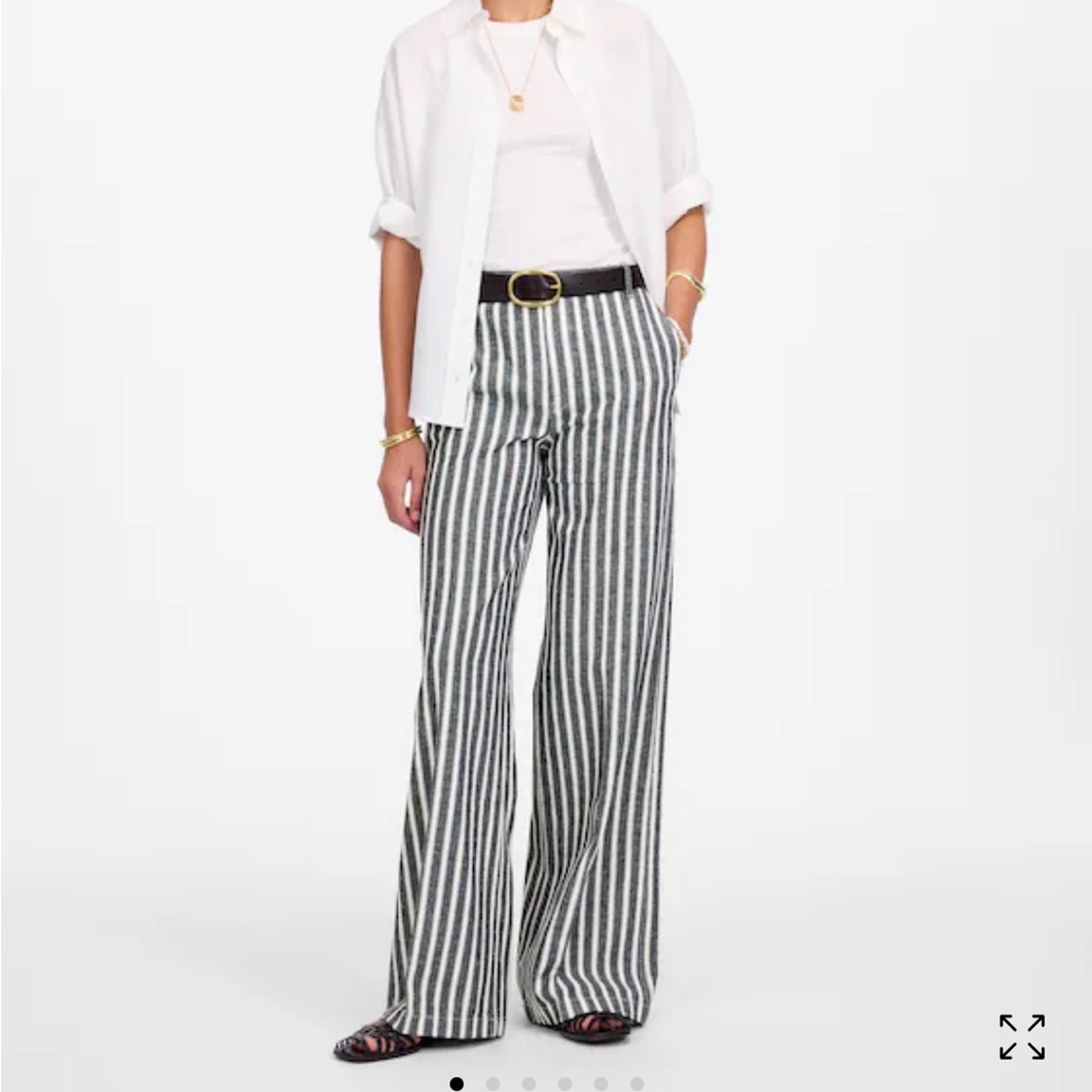 Madewell Wide Leg Linen Pants Size 10